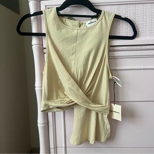 NWT asymmetrical superdown cropped tank